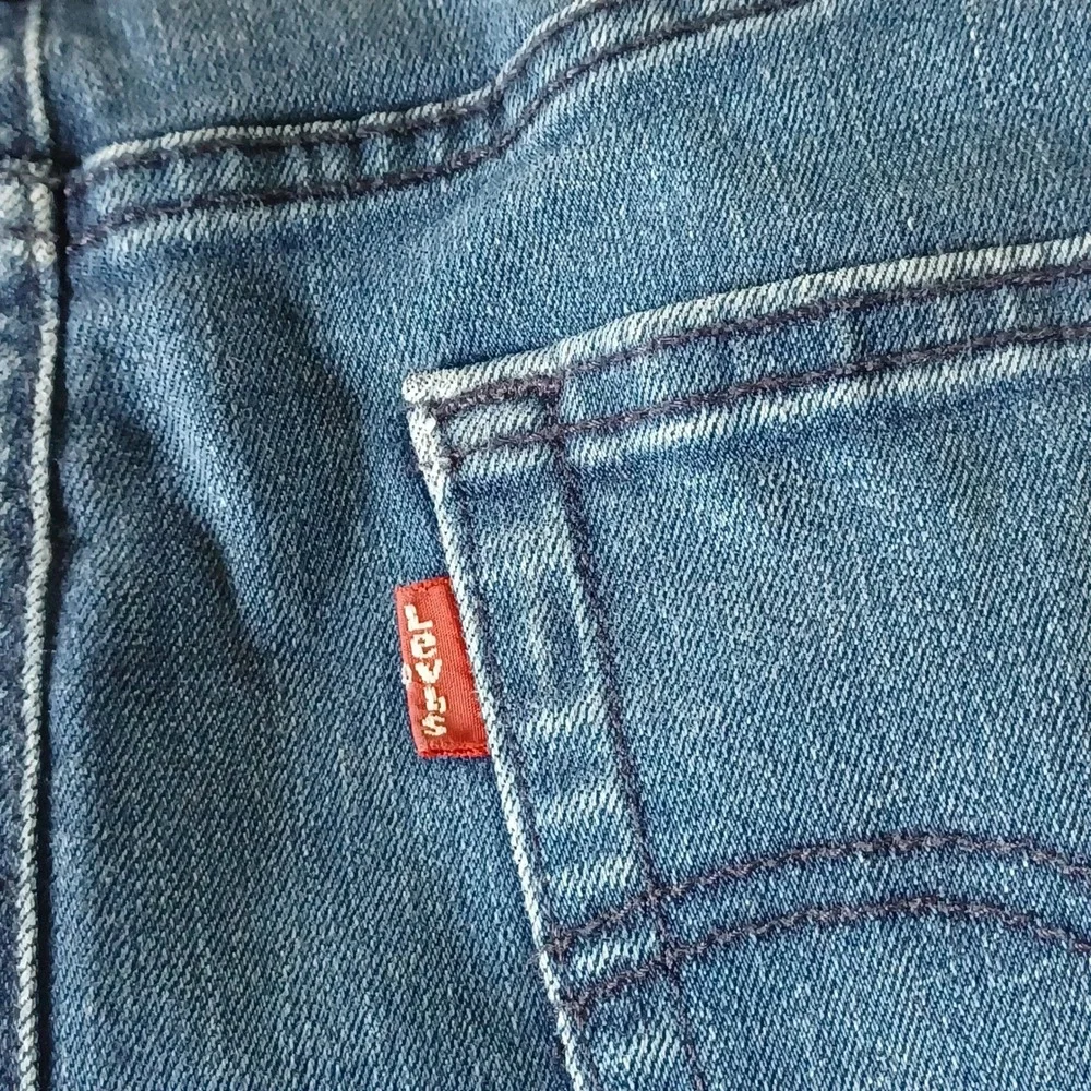 Levi's Jeans Boys 18 Reg Blue 514 Straight Fit Adjustable Waist Denim S111-07